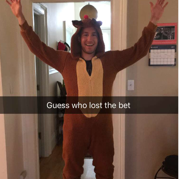 Ryan after he lost a game of "PIG" to Lydia on their first date. See "Our First Date" for more details!