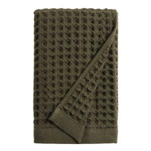 Olive Cotton Waffle Weave Hand Towel