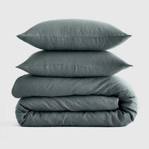 European Linen Duvet Cover Set - Ocean - Full/Queen