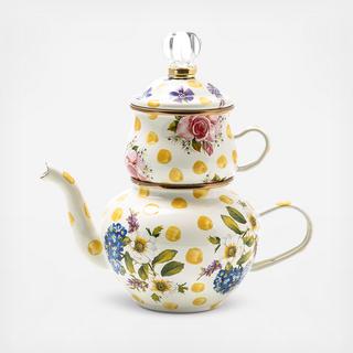 Wildflowers Enamel 2-Piece High Tea Set