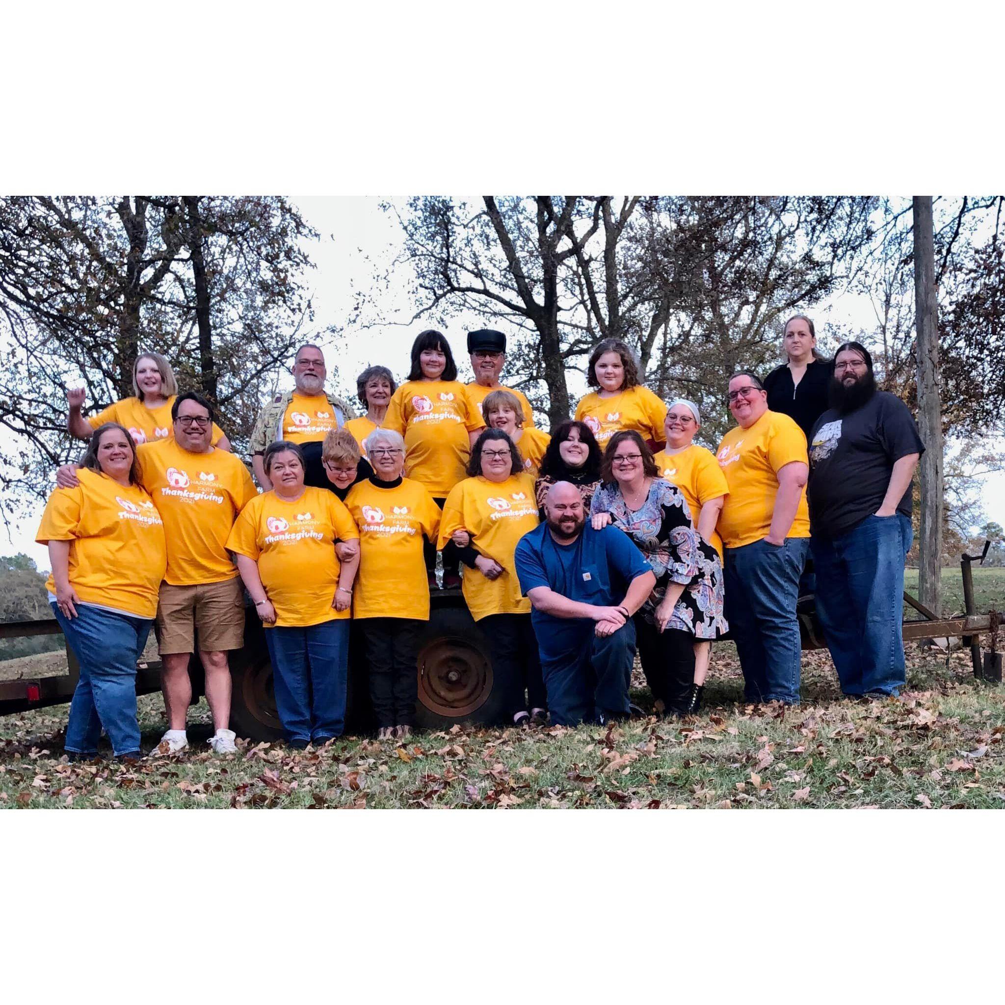I knew he was committed when he agreed to wear family Thanksgiving shirts!