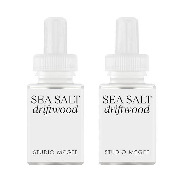 Pura x Studio McGee Smart Home Air Diffuser Fragrance - Scent Refill - 2 Pack, Sea Salt Driftwood