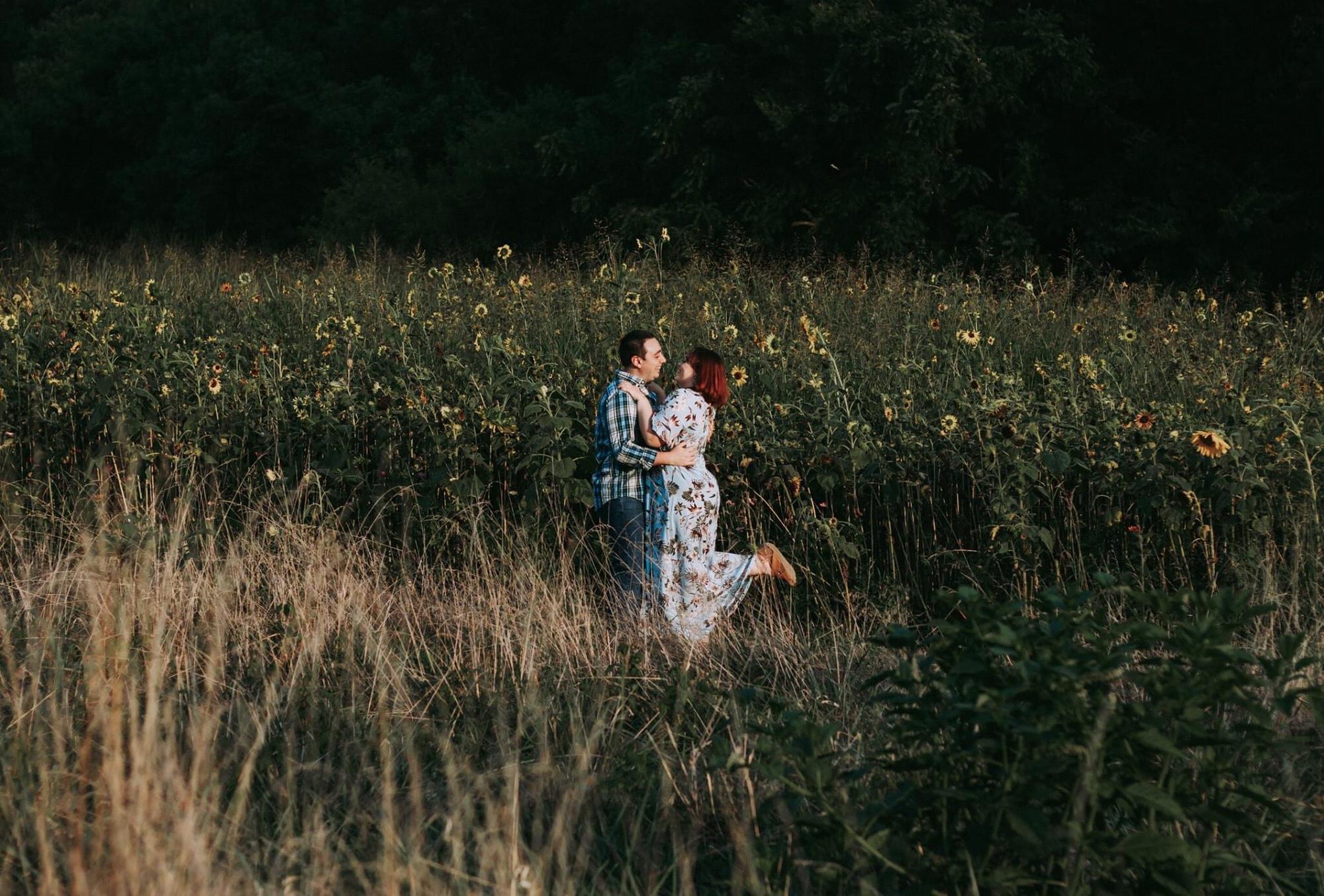 our first engagement shoot, at the NC Museum of Art.