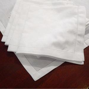 American Pillowcase - Hemstitch Dinner Napkins Set of 12 - White - One Dozen - 100% Egyptian Cotton - Elegant Cloth - Super Value Bulk 12 Pack