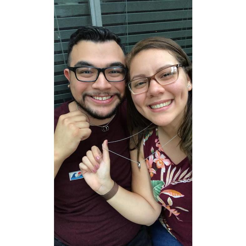 We exchanged promise rings!!! We've been together for about a month on this picture.