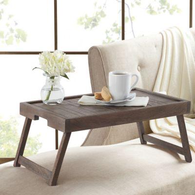 Acacia Bed Tray in Grey