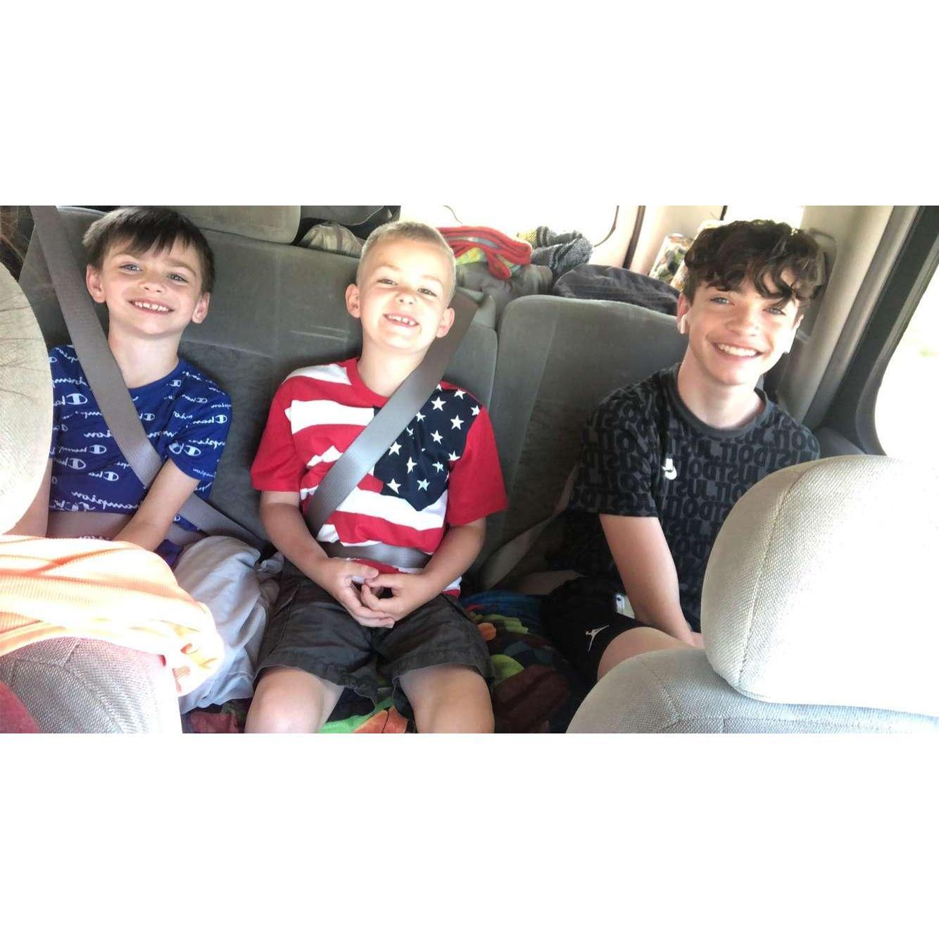The boys, son Bentley and nephews Emmett & Mason.