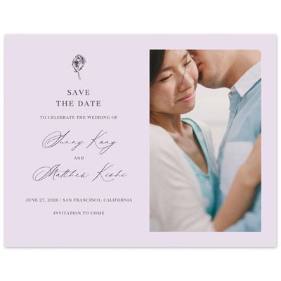 Lavender, Purple Wedding Digital Save the Date - Lyra Photo