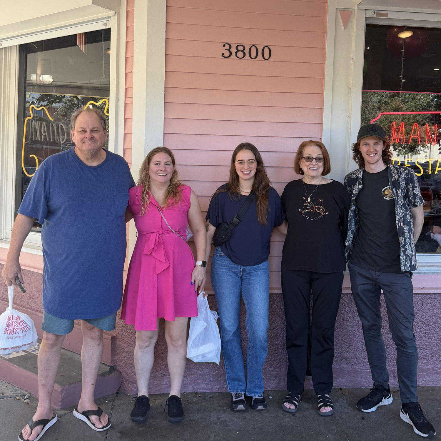 Kyle + Ya'el with Ya'el's Grandma Jerlyn, Uncle Bucky, and Cousin Alice (December 2025)
