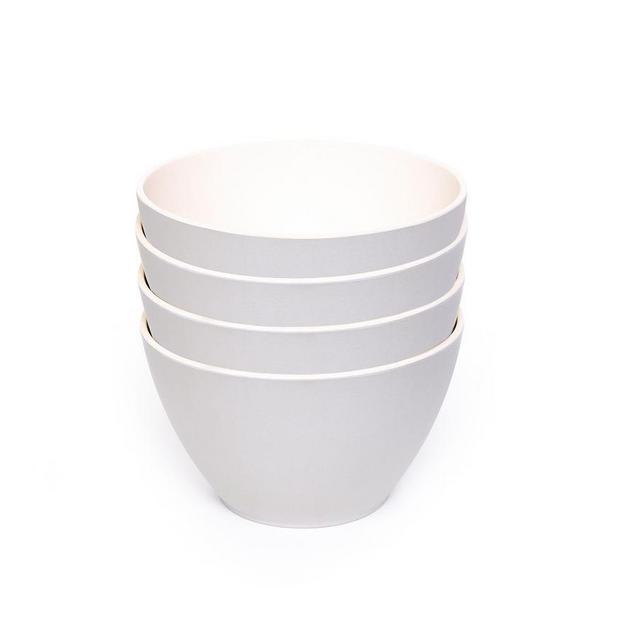 Bamboo Individual Bowl, Set of 4 - Gray