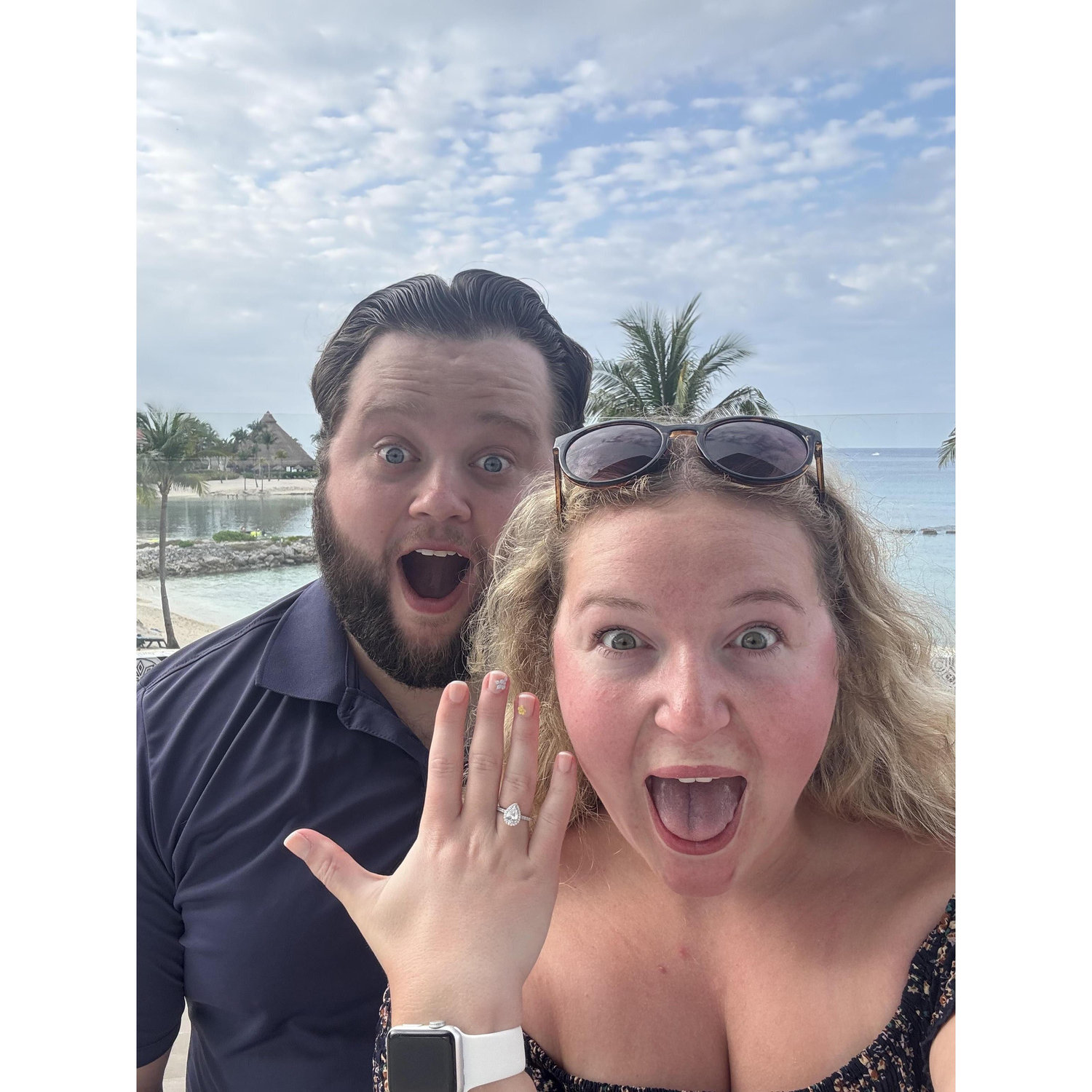 Two year anniversary and minutes after we got engaged!