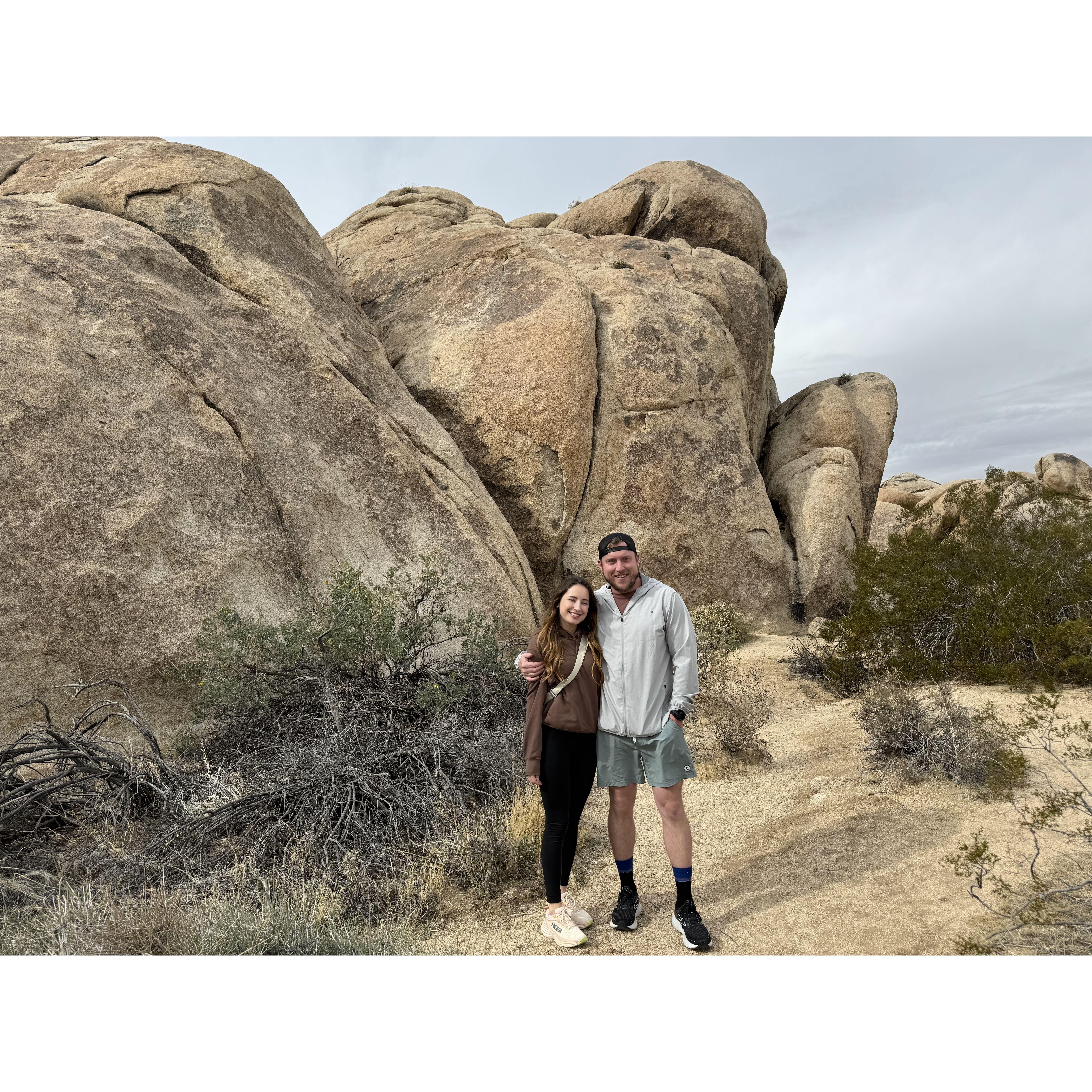 Joshua Tree with Brendan, Daniel, and Jamie after a fun weekend watching the AMEX at PGA West.