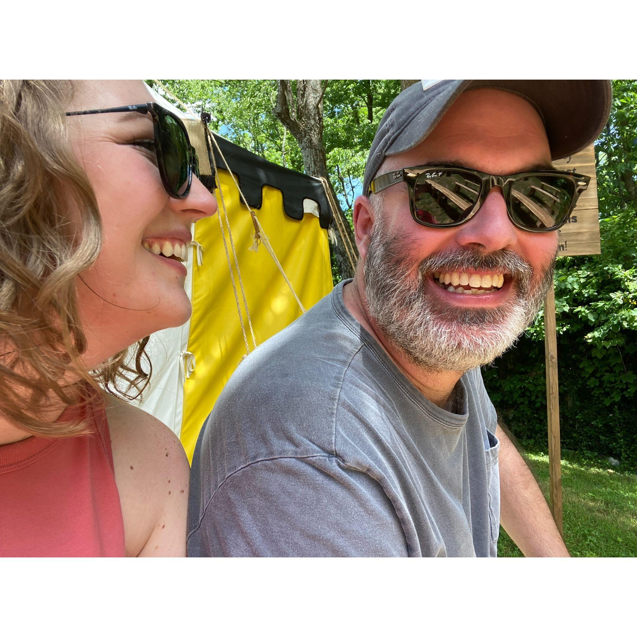 Finding solace in the shade at our first ren faire together.