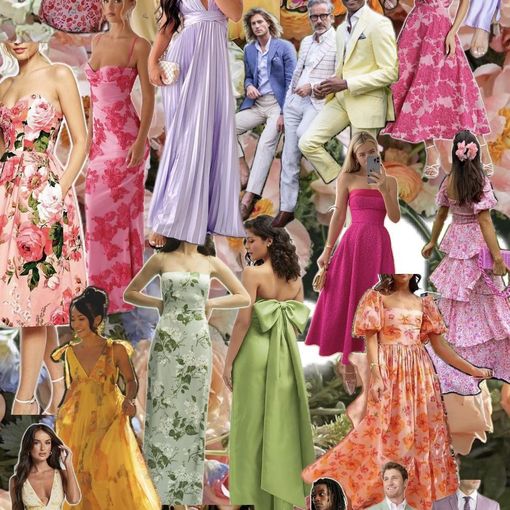Garden party attire - the more colors the better!