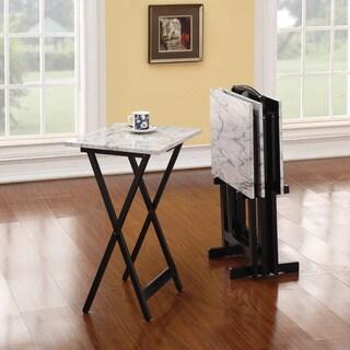 Copper Grove Meisel White Tray Table Set
