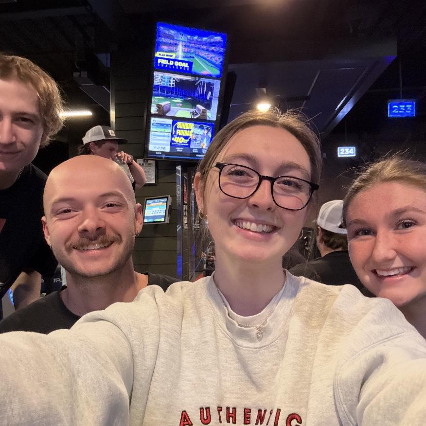 The sibling gang at Top Golf Tuesday (Brie & Grayson are also lopes! Fun fact: they were friends way before Cole and Bella were)