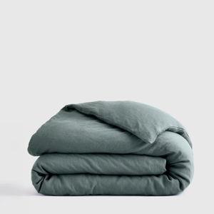 Linen Duvet Cover | Quince in Ocean, King