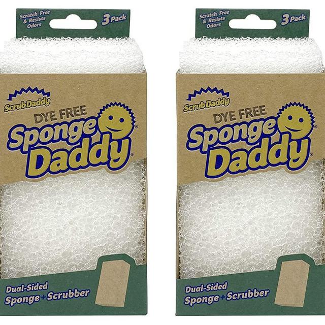 Sponge Daddy Dye Free Sponges 3 Pack (Pack of 2-6 Sponges Total)
