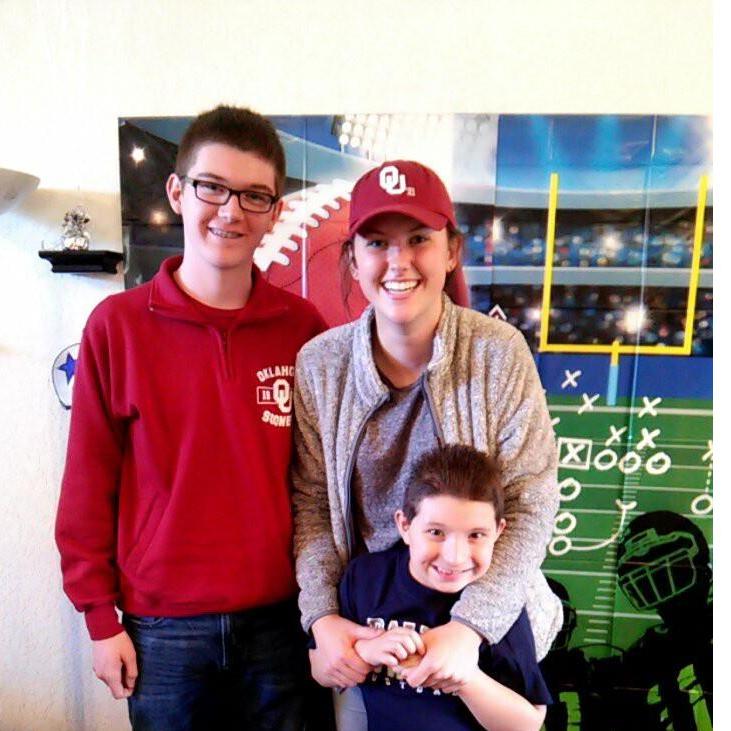 Our first picture together at Brendan's birthday party