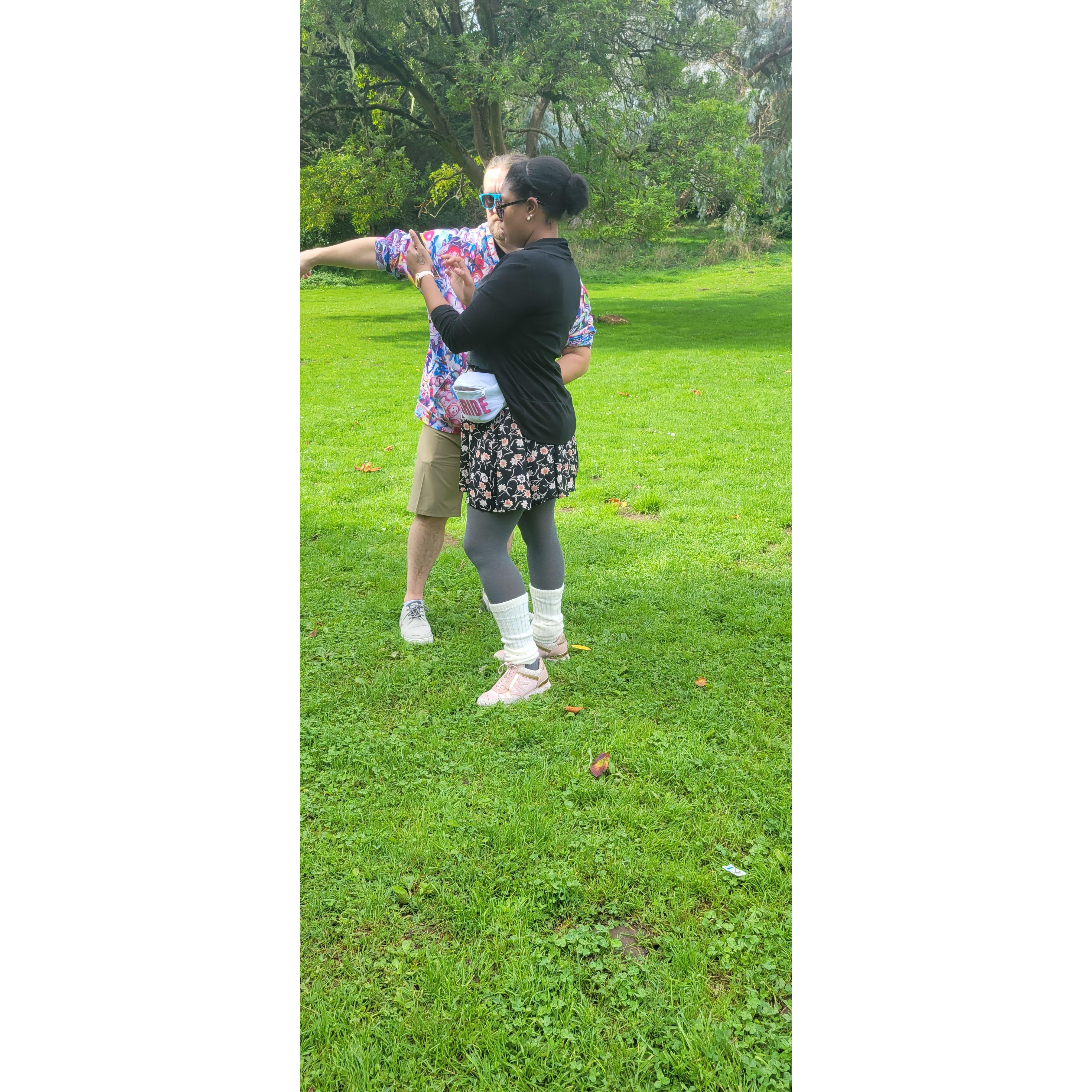 Just being the Mom and Dad on trips, like we usually are, planning our next moves.