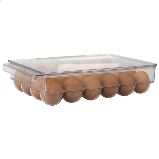 Felten Stackable 24 Compartment Egg Holder Storage Tray with Lid