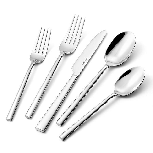 KINGSTONE Silverware Set, Premium Stainless Steel Flatware Set Cutlery Set for 6, Mirror Polished, for Kitchen, Home, Wedding, Party, Mirror Polished and Dishwasher Safe (30-Piece)