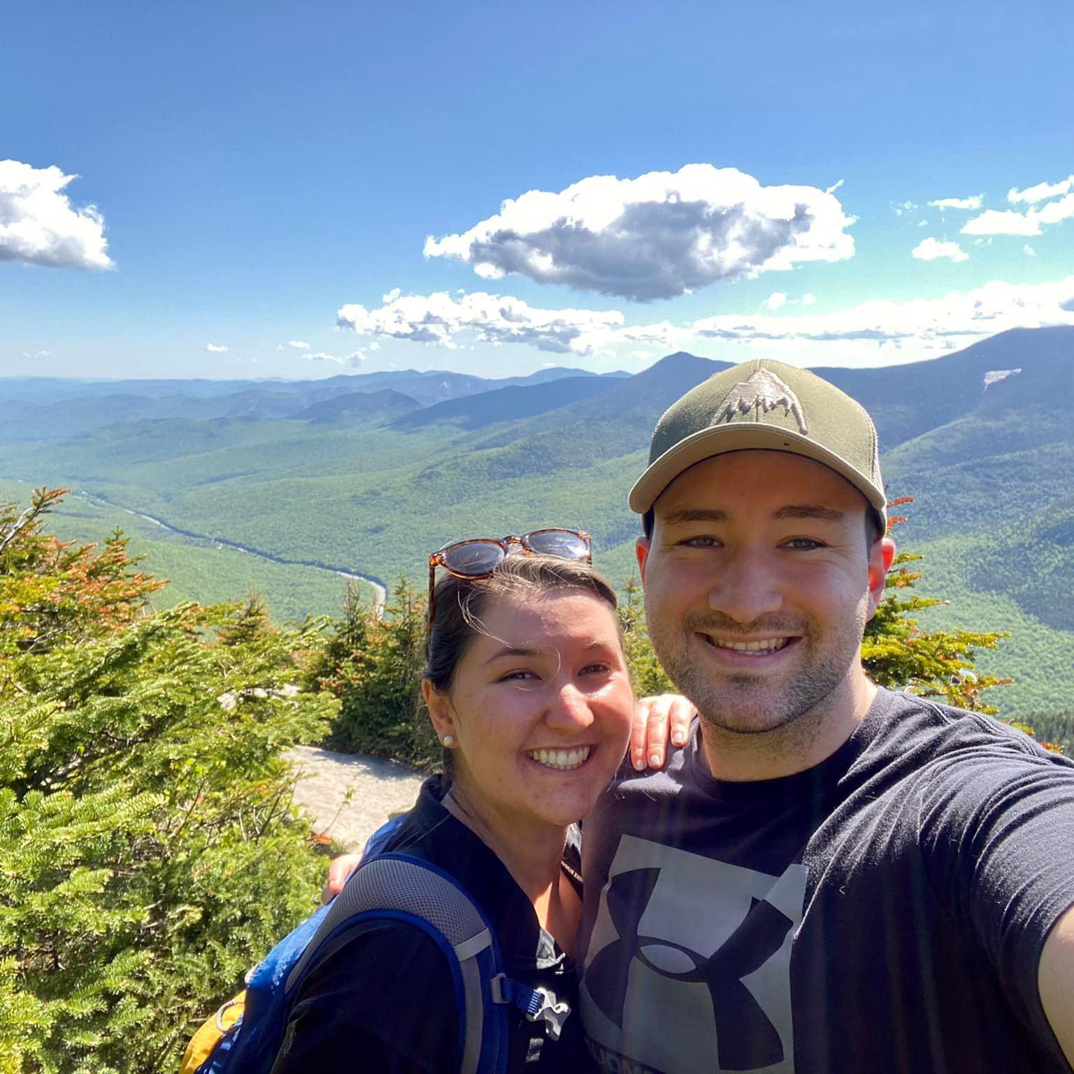 On Cannon Mountain, spring 2022. Before our engagement session with Kate and Keith!