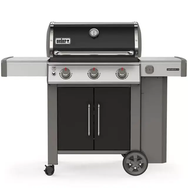 Genesis II E-315 3-Burner Propane Gas Grill in Black