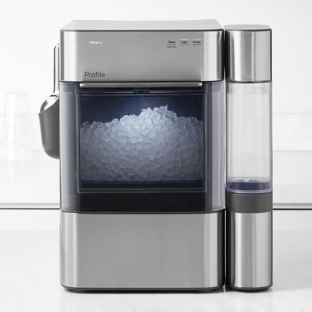 GE Profile Opal 2.0 Ultra Nugget Ice Maker with Side Tank & Scale Inhibiting Filter, Stainless