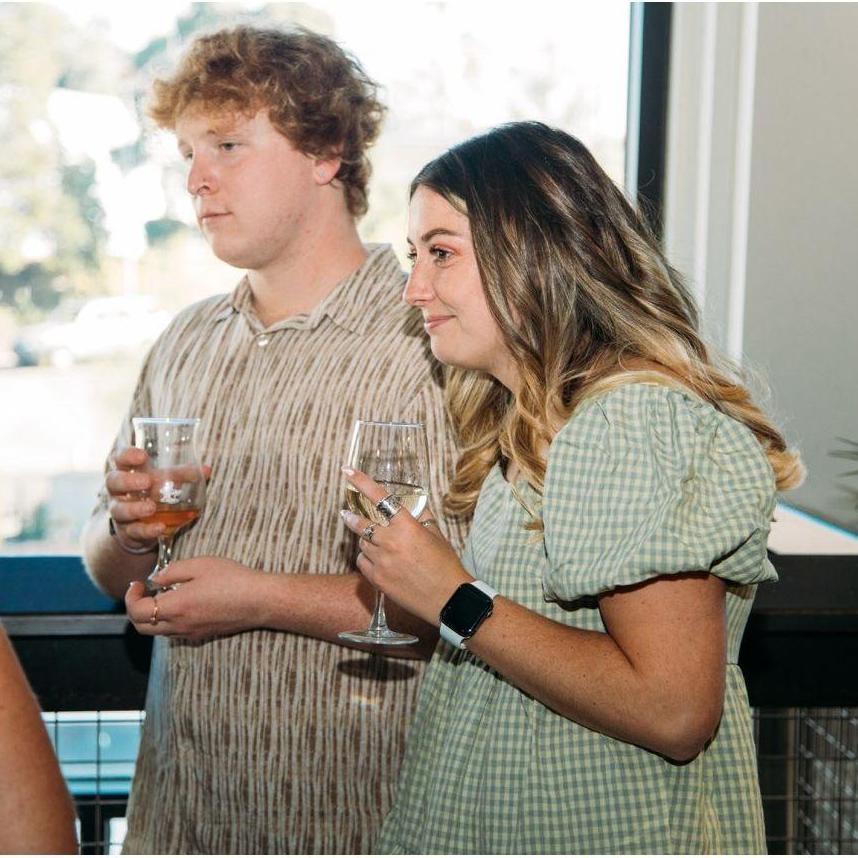 Celebrating at Emily and Ian's reception in November of 2021!