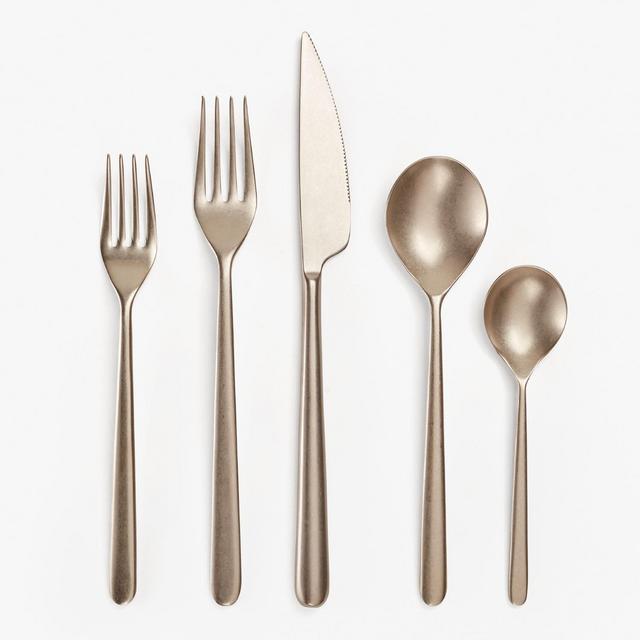 Linea Pewter 5 Piece Flatware Set