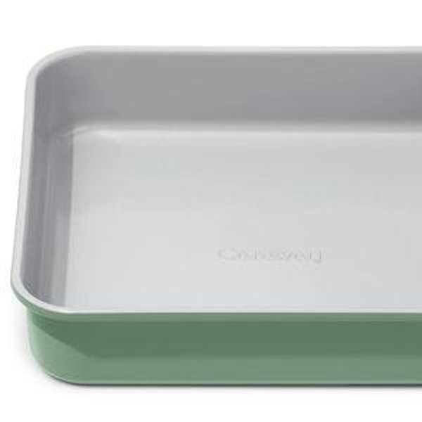 Caraway Non-Stick Ceramic 9” Square Pan - Naturally Slick Ceramic Coating - Non-Toxic, PTFE & PFOA Free - Perfect for Brownies, Lemon Bars, Cakes, & More - Sage