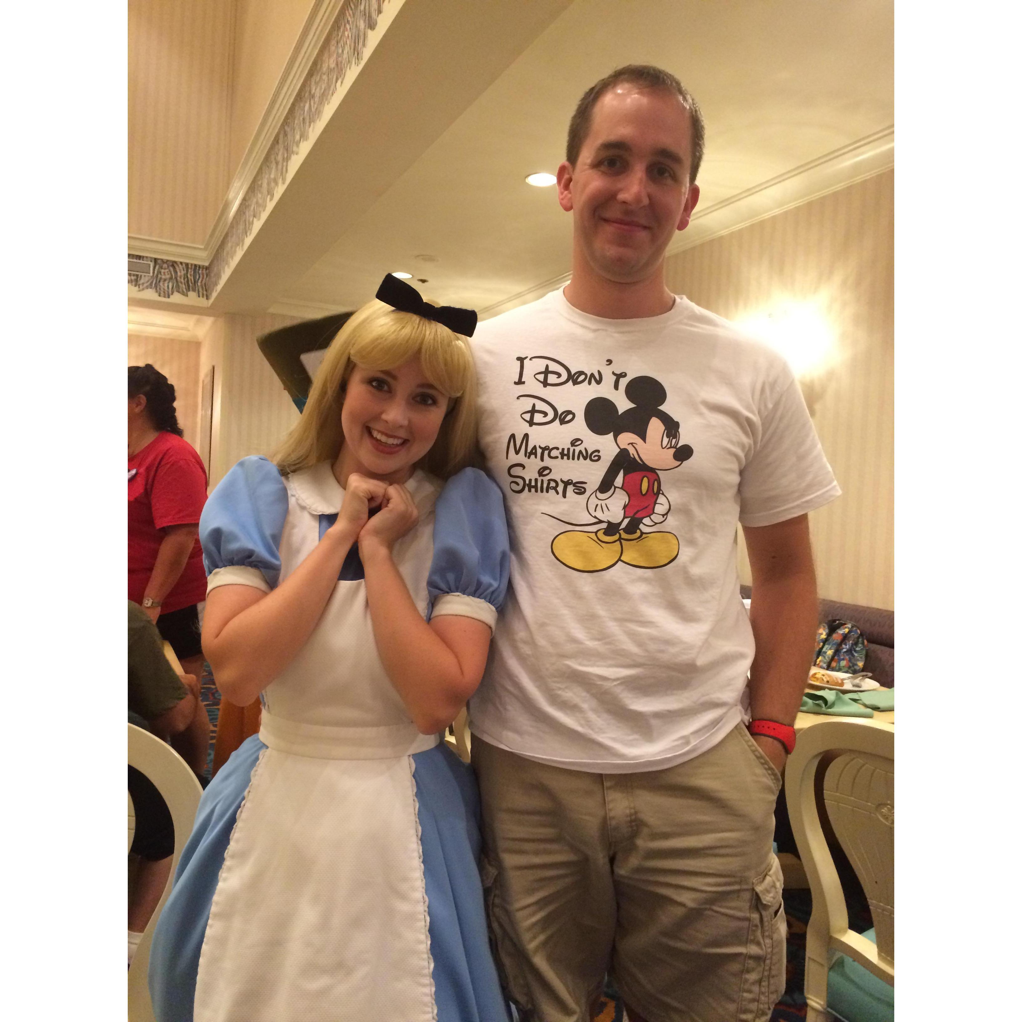 He's sooo happy! - Breakfast at 1900 Park Faire - September 6, 2017