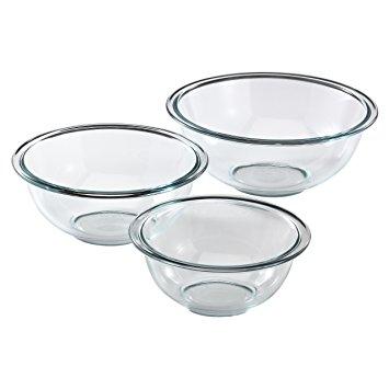 Pyrex Prepware 3-Piece Glass Mixing Bowl Set