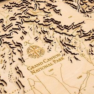 Grand Canyon National Park 3-D Wood Chart