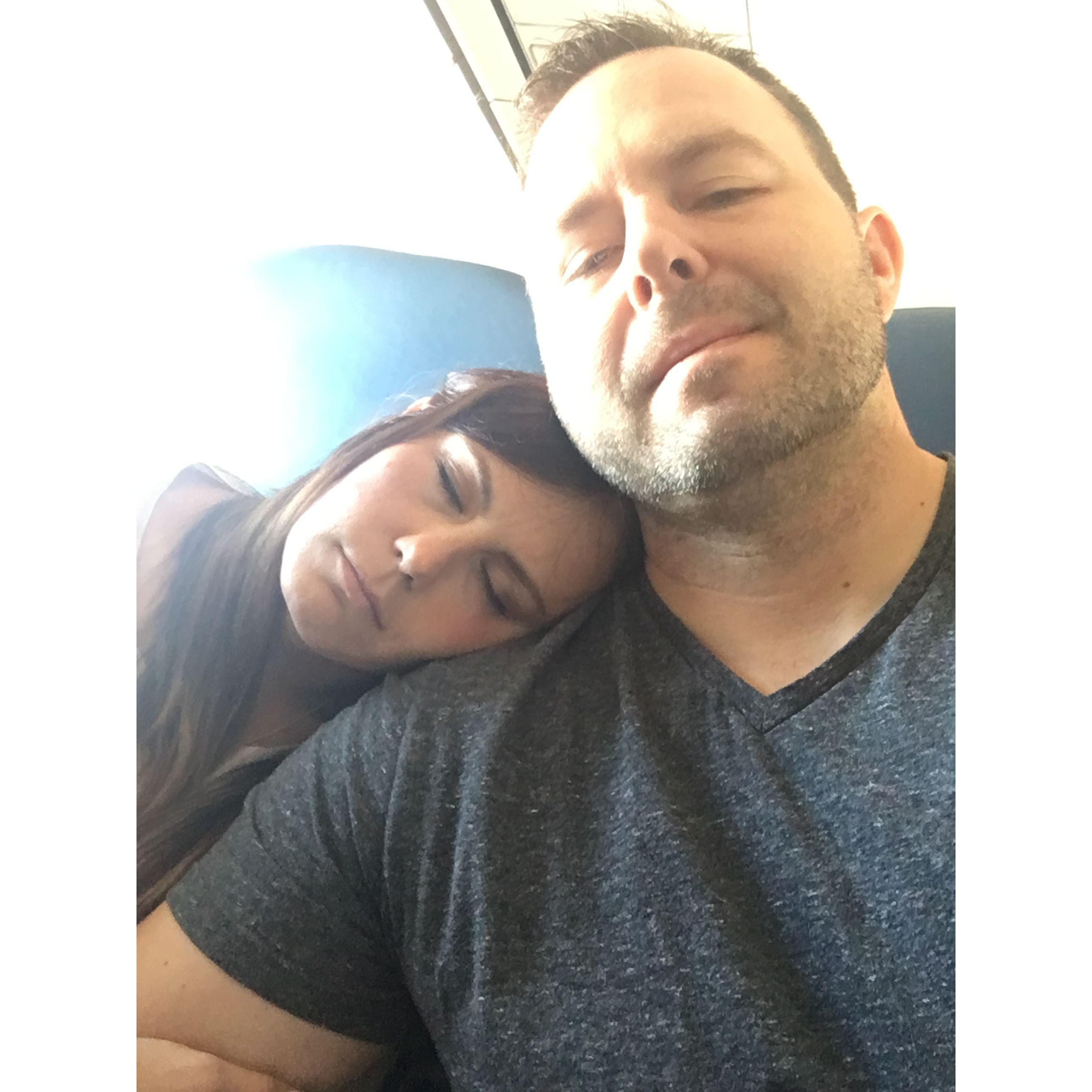 Travelling can be tough, so its good to know there is always a shoulder to sleep on.