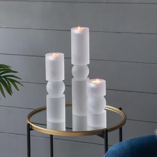 Geometric Cylinder Tiered Candle Holder
