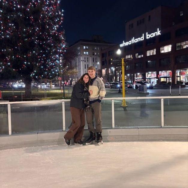 Ice skating at the ice ribbon downtown.