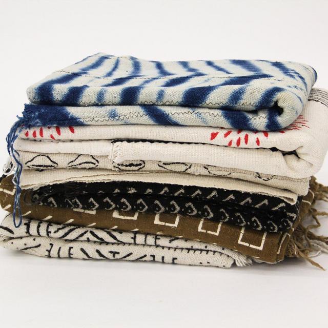 Vintage African Mud Cloth White & Black