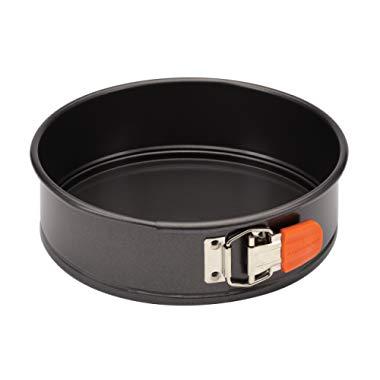 Rachael Ray 57814 Oven Lovin'  Nonstick Bakeware Springform Baking Pan With Grips / Nonstick Springform Cake Pan With Grips / Nonstick Cheesecake Pan With Grips, Round - 9 Inch, Gray