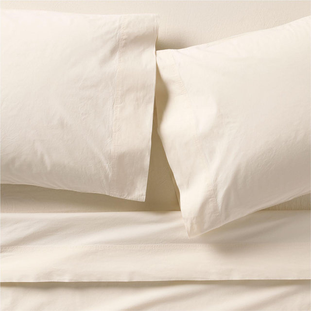 Favorite Washed Organic Cotton Undyed Full Bed Sheet Set
