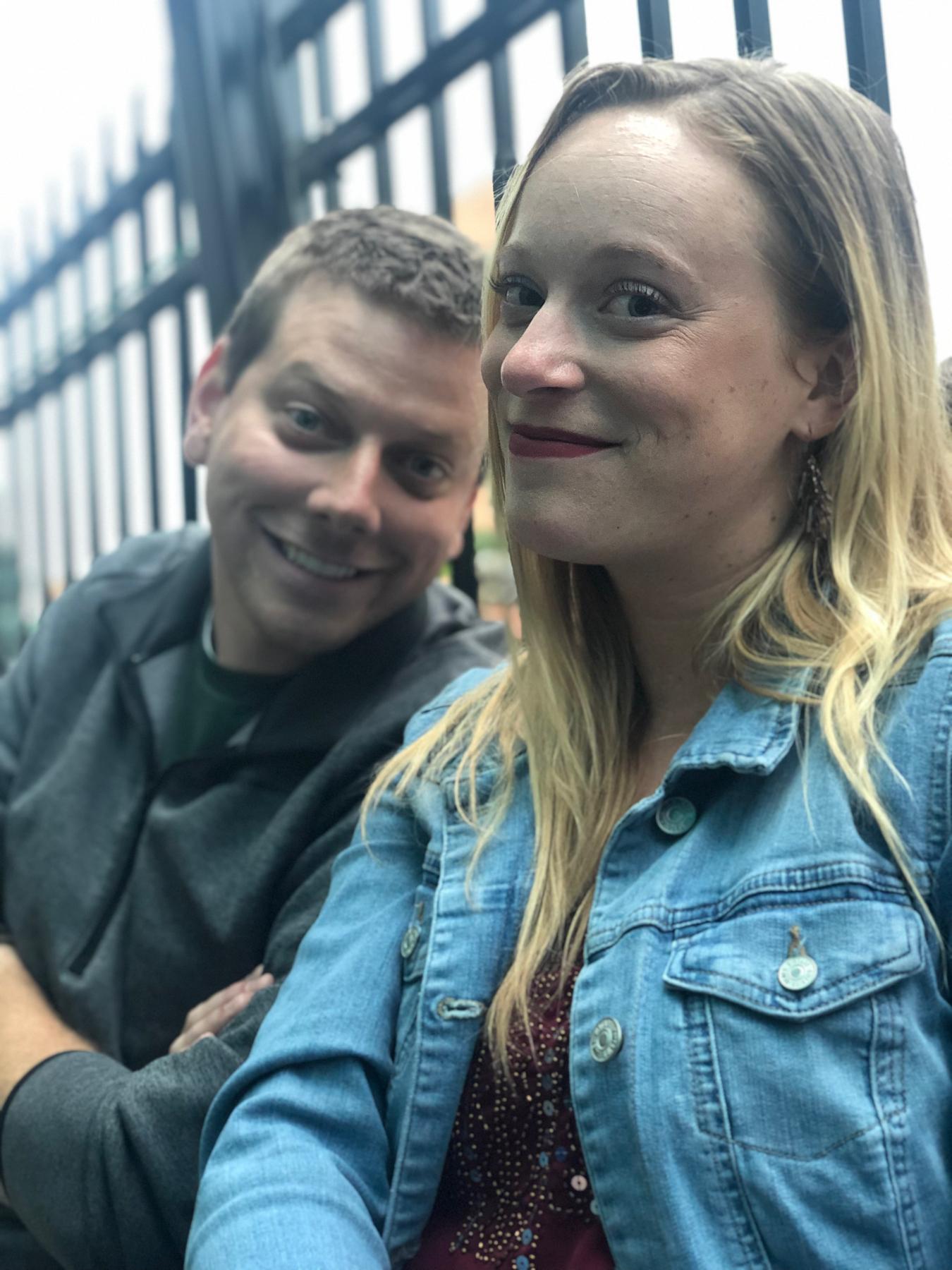 First photo together for a Thrivent happy hour at Bazils in August 2019.