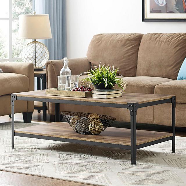 Forest Gate Wheatland Angle Coffee Table in Chestnut
