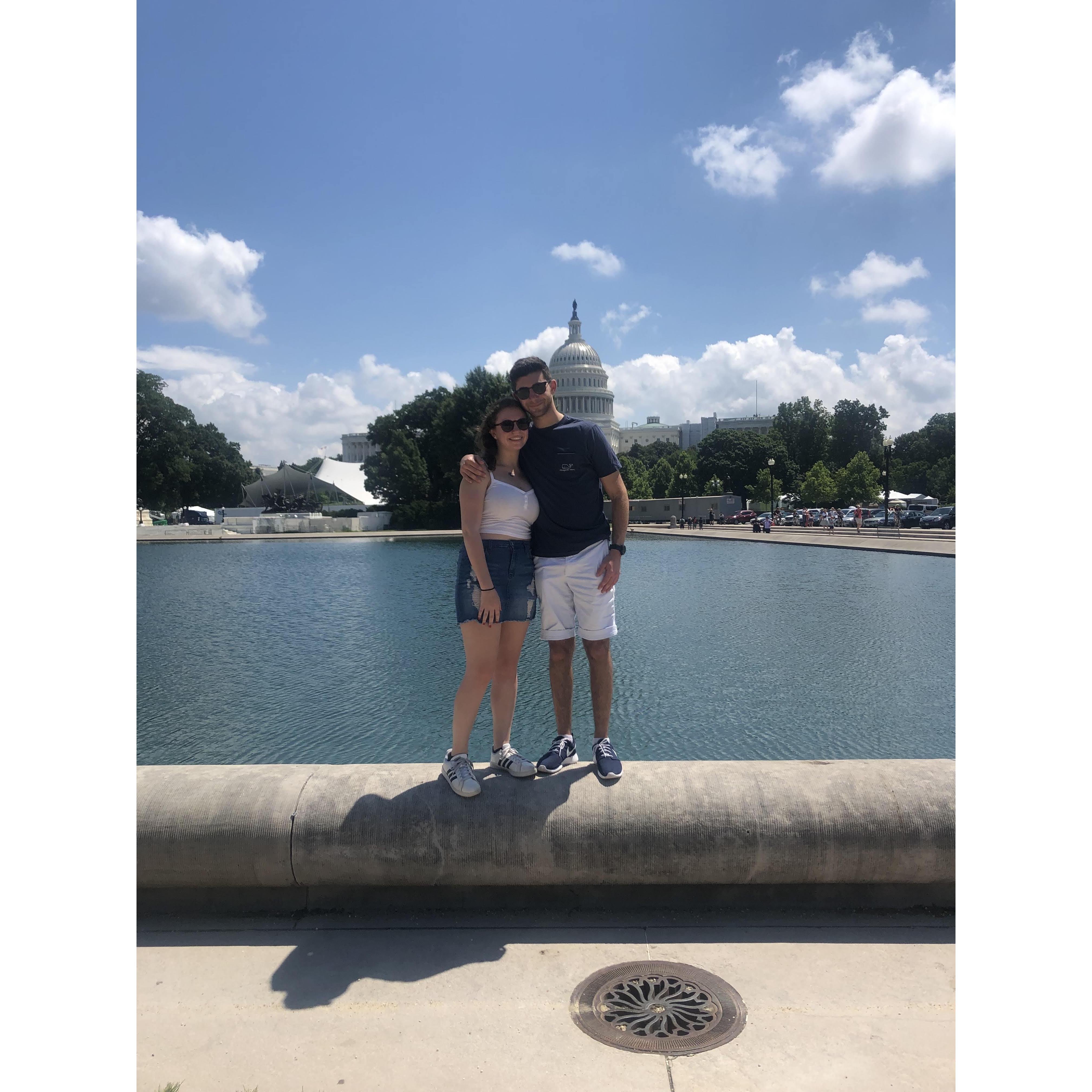 Exploring Washington DC together during one of Eli's internships