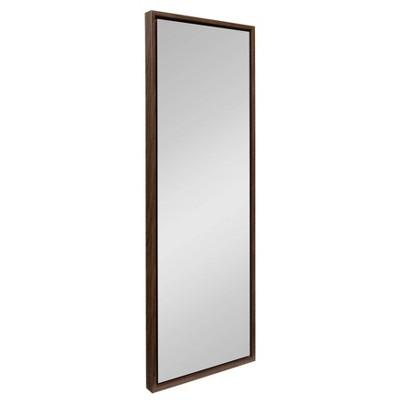 16"x48" Evans Framed Wall Panel Mirror Walnut - Kate and Laurel