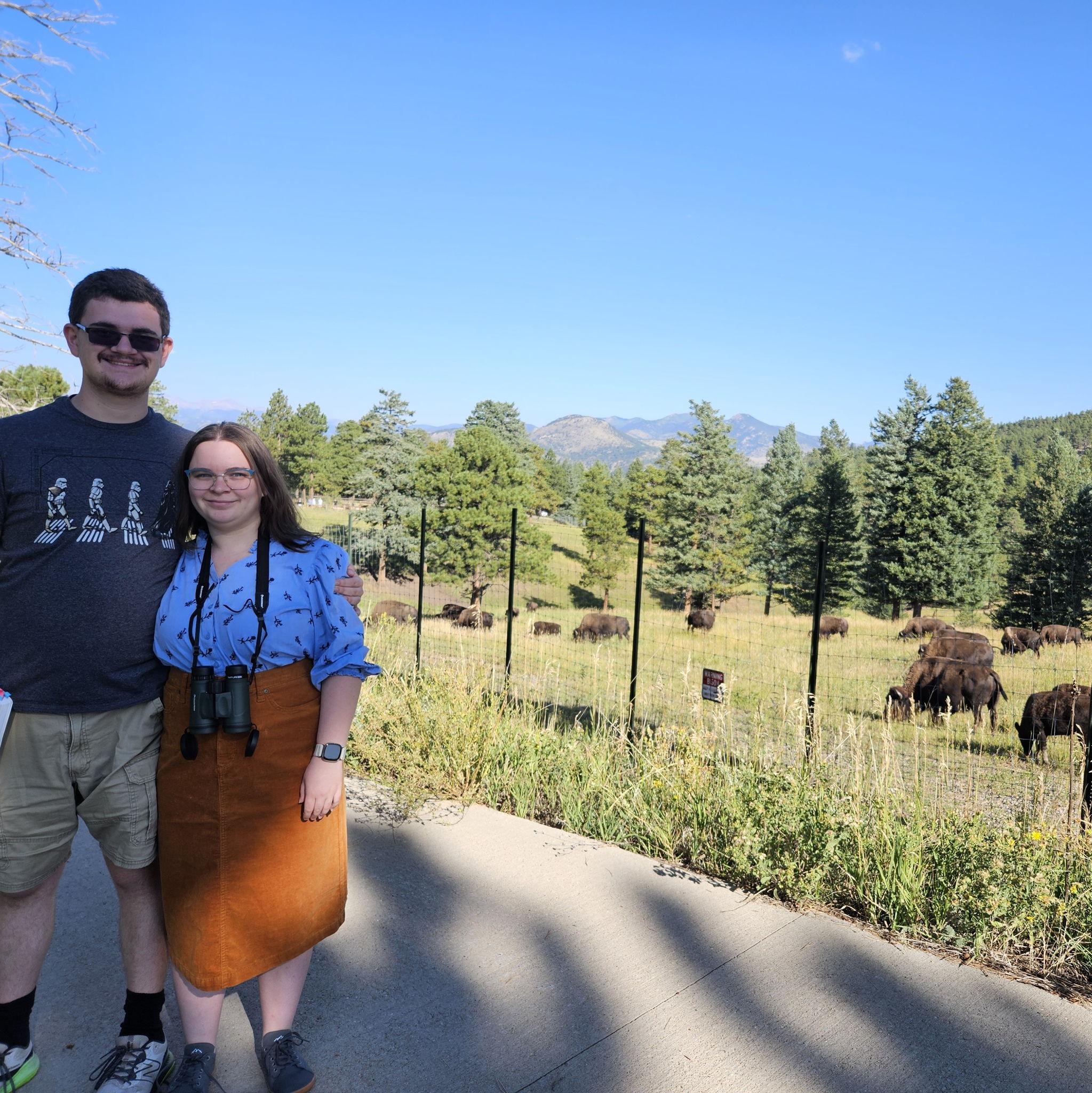 We also enjoy watching other animals besides birds. We saw bison in Denver (which were tasty).