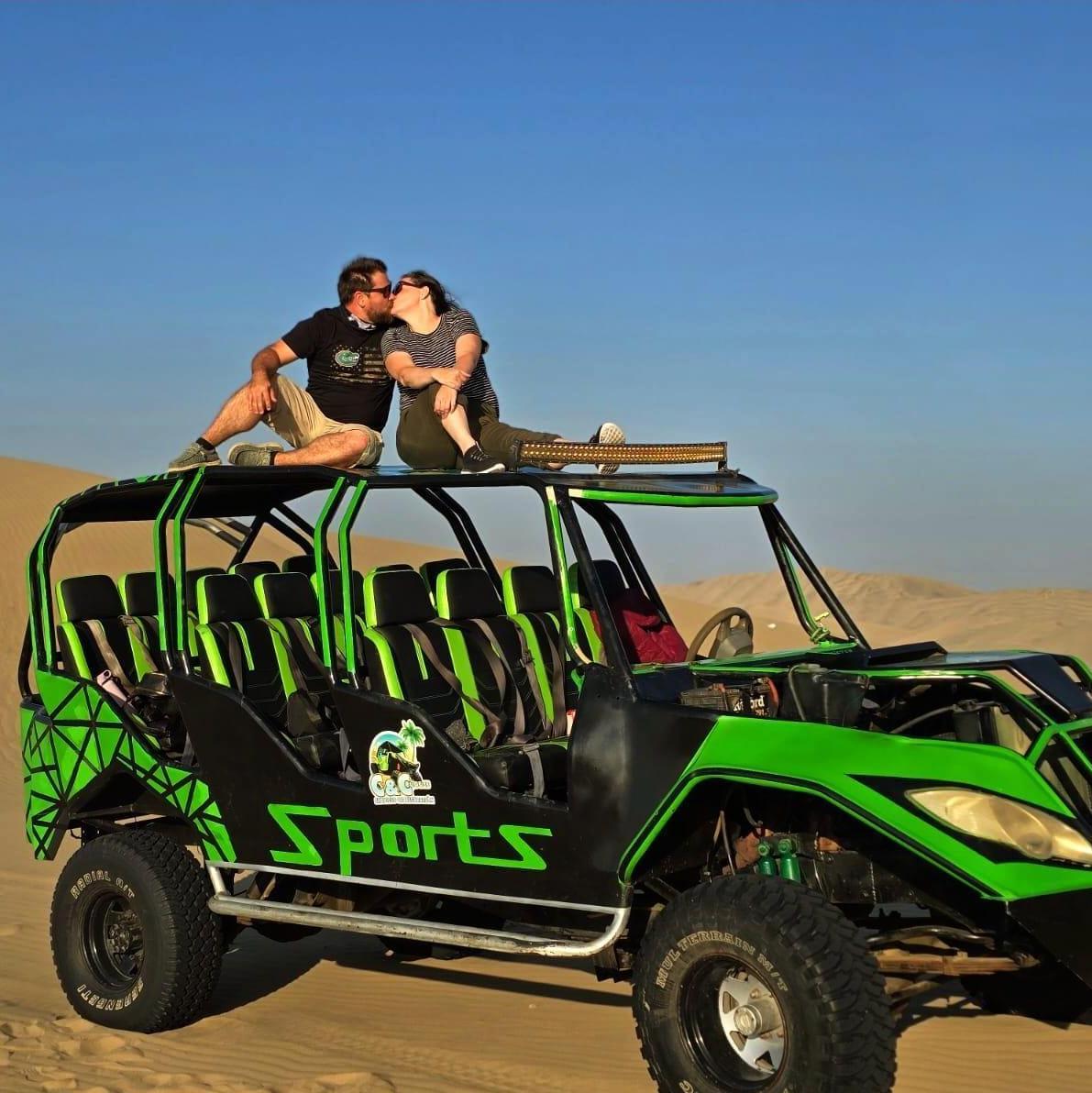 Desert dune buggies in Peru