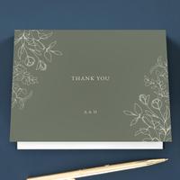 Essenza Bloom | Dark Sage | Zola Thank You Cards