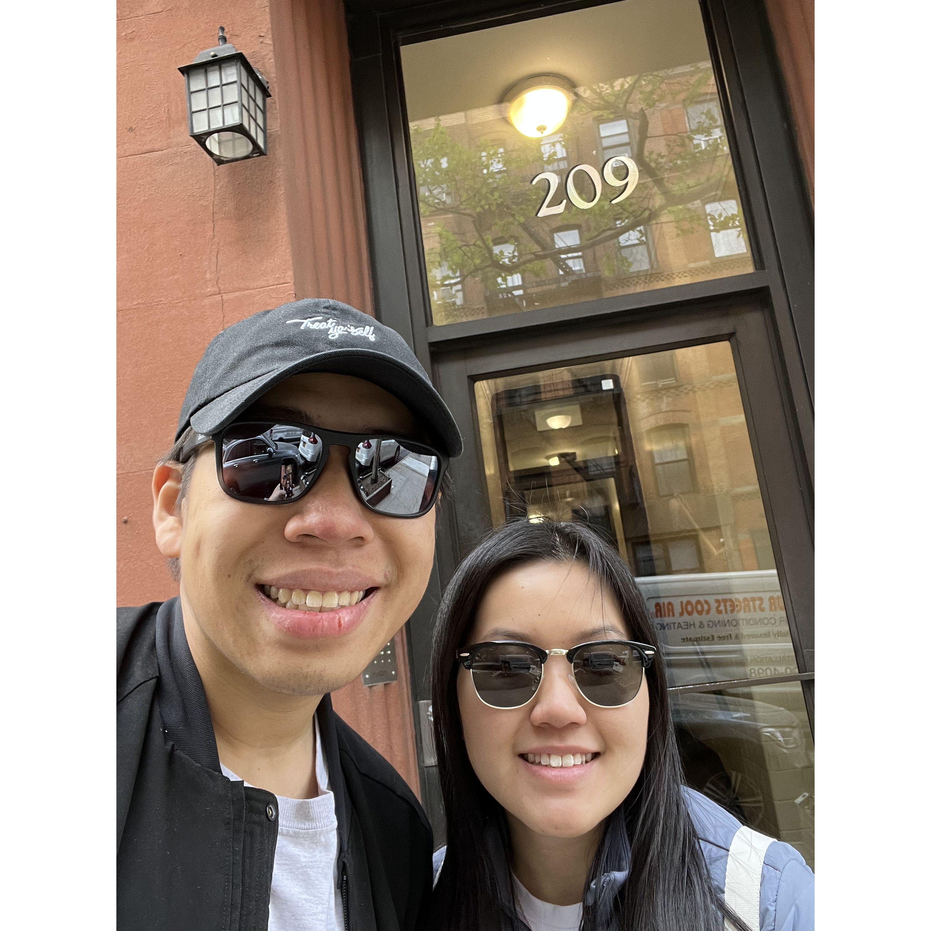 209 E88th Street! Saying bye to our first apartment together!