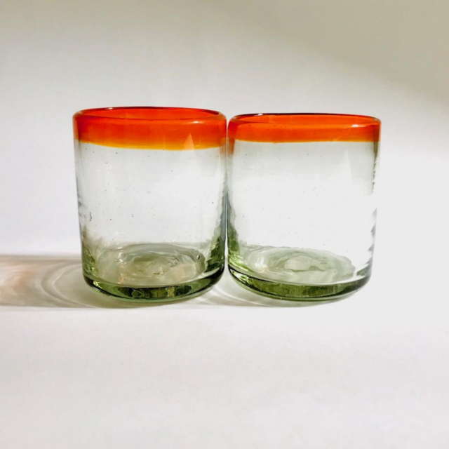 Hand-Blown Tumbler Glasses (2 Pack)